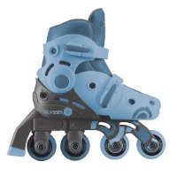 גלגיליות 2 ב-1 מידה 26-29 צבע כחול פסטל Globber 2 in 1 – גלגיליה אחת בצבע תכלת ואפור מוצגת במבט צד עם גלגלים בטור