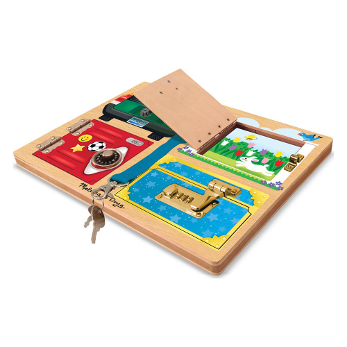 לוח מנעולים מעץ קטן - Melissa and Doug