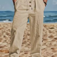 מכנסי פשתן וכותנה לגברים גזרה רחבה LoosePANTS