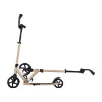 קורקינט מתקפל צבע חול Globber Flow Rider – המוצר בצבע חול ושחור מוצג במצב מקופל על רקע לבן