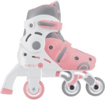 גלגיליות 2 ב-1 מידה 30-33 צבע ורוד פסטל Globber 2 in 1 – גלגילייה ורודה ולבנה אחת המציגה את מצב הלמידה היציב