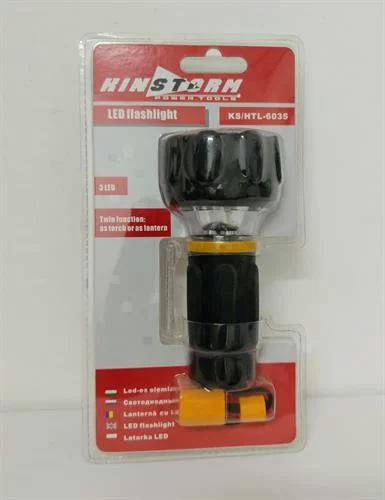 פנס תאורה 3 לדים 3 סוללות AAA מבית MOLLER GERMANY