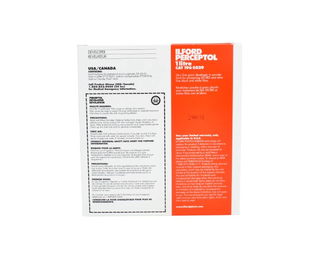Ilford Perceptol fine grain film developer   מפתח פילם שחור לבן באבקה להכנת 1 ליטר תמיסת עבודה