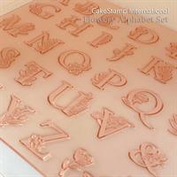 Alphabet Flowery letter stamps | 2 cm high | Rubber pottery letter stamps