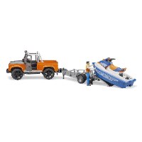 ברודר - ג'יפ לנד רובר ואופנוע ים ונהג - 02599 Bruder Jeep Land Rover