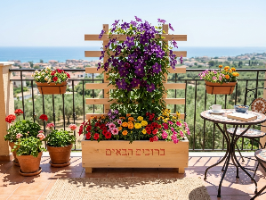 אדנית מעץ אורן