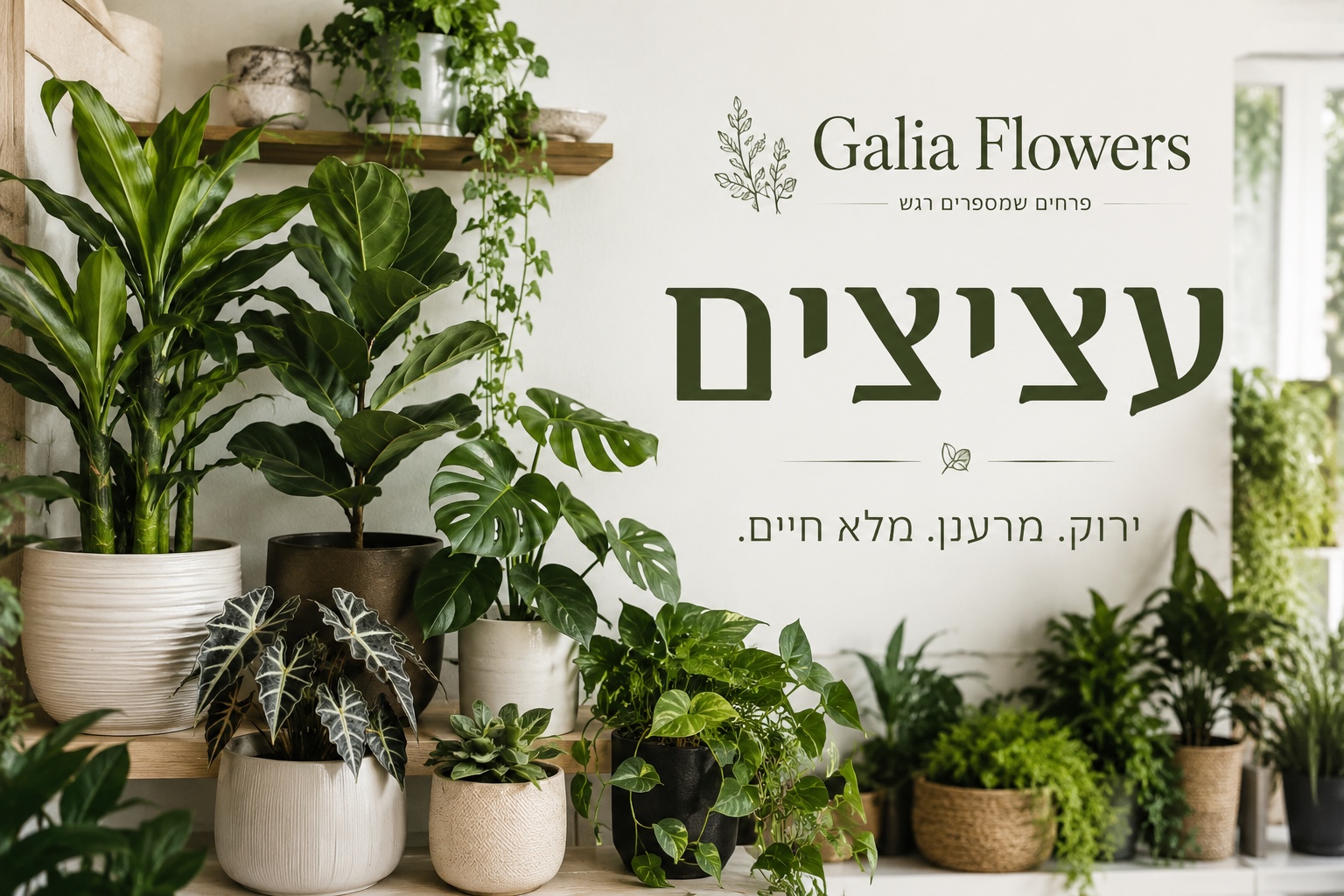עציצים - Galia flowers חנות קטנה ומטריפה|משלוח פרחים באשדוד |חנות פרחים באשדוד|