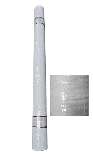 גליל תחרה 5 דנטל פרח גדול לבן  1.40×20 מטר.