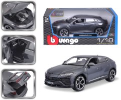 דגם מכונית בוראגו למבורגיני אורוס אפורה Bburago Lamborghini Urus 1/18