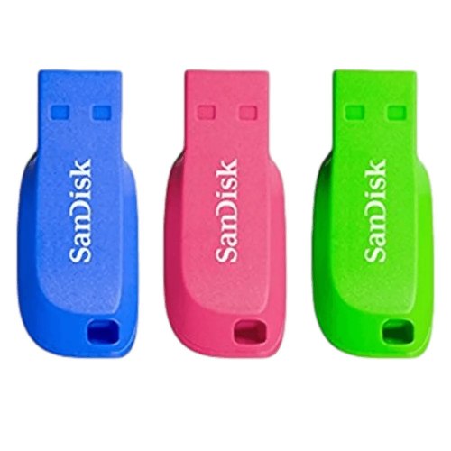 מארז 3 יחידות זיכרון נייד USB און-קי SanDisk Cruzer Blade Z50 בנפח 16GB סנדיסק