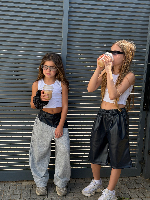 מכנס עור פרנץ טרי בשילוב עור