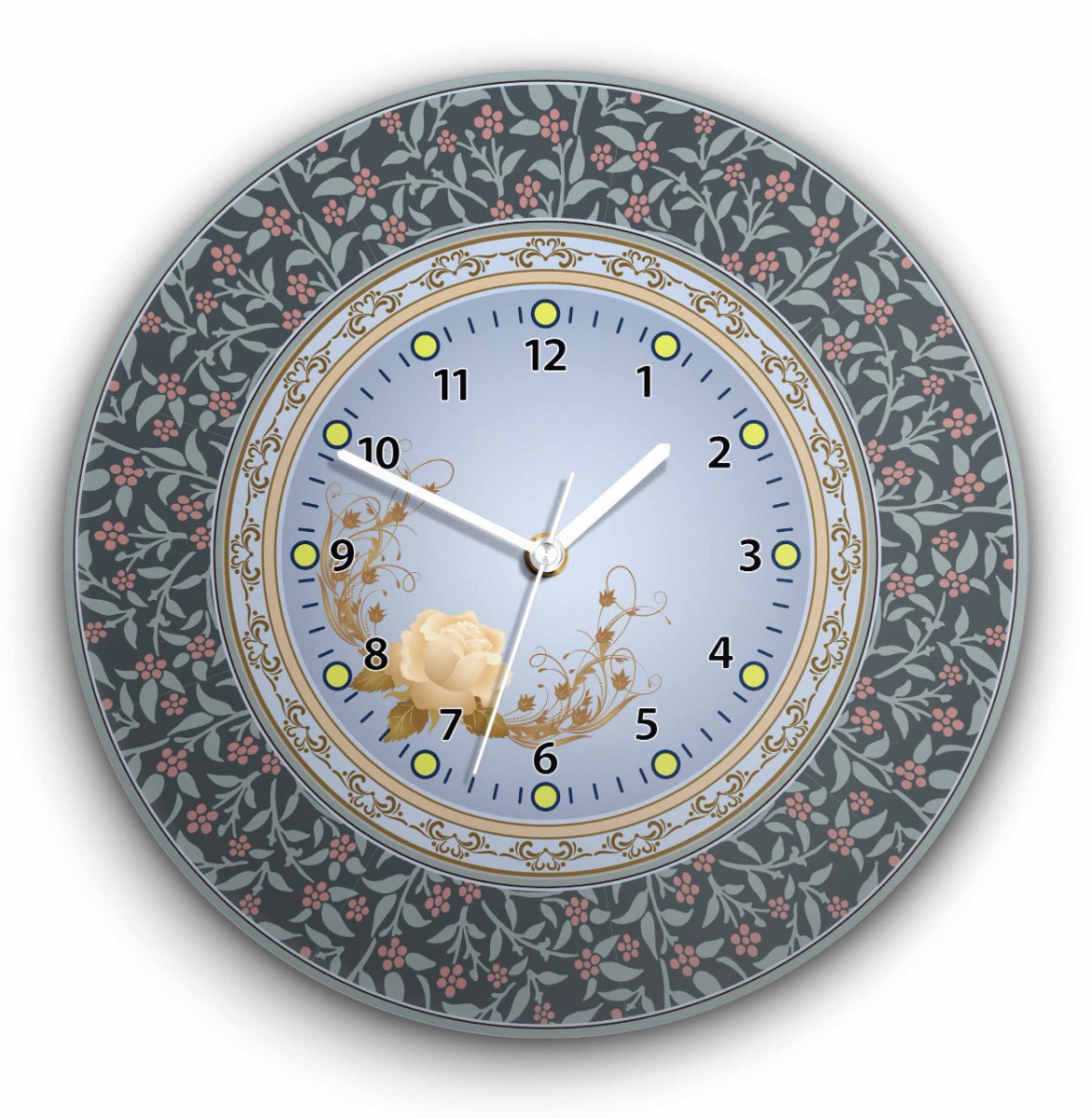 שעון קיר מעוצב, זכוכית אקרילית, דגם 2035  TIVA DESIGN