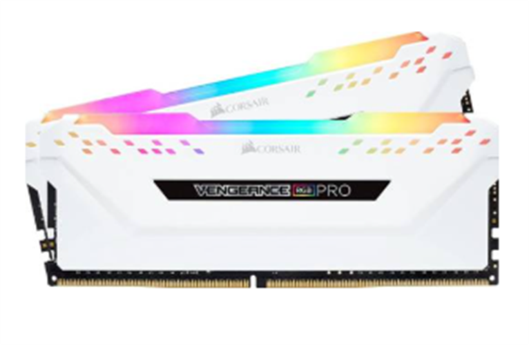 זכרון לנייח CORSAIR VENGEANCE RGB PRO 32GB 2x16GB DDR4 DRAM WHITE