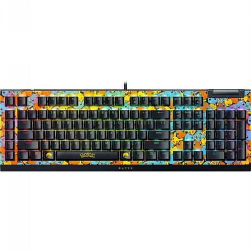 מקלדת גיימינג Razer Blackwidow V4 X Pokemon Edition