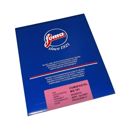 FOMAPASTEL MG 191 (MAGENTA) SEMI MAT 20x25cm 10 sheets  נייר אנלוגי שחור לבן בסיס FB צבוע מג’נטה