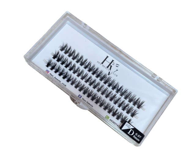 ריסים איכותיים להדבקה 8mm
