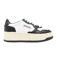 Autry Medalis tPlatform Low Sneakers Black white Toe