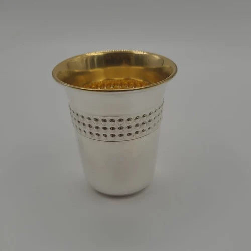 כוס קידוש כסף טהור דגם עיגולים