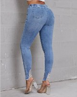 ג'ינס נמתח עם שרוך - קשת מידות רחבה