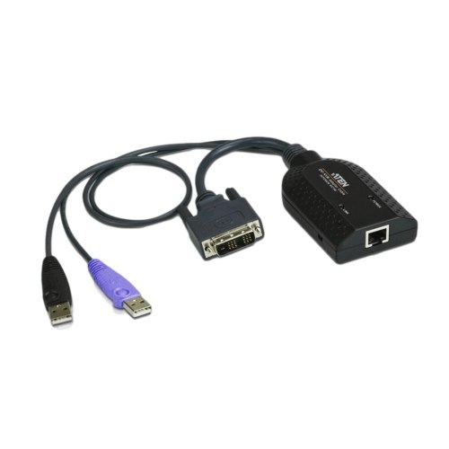 מתאם KVM לשרתים עם USB, DVI ו-Virtual Media אטן ATEN KA7166