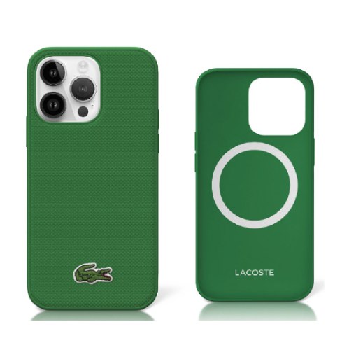 כיסוי יוקרתי מבית Lacoste לאייפון 16 פרו (iPhone 16 Pro) - ירוק עם תמיכת MagSafe