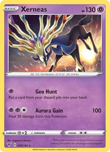 קלף בודד single פוקימון - xerneas - Vivid Voltage - 078/185