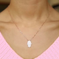 Mano Crystal Necklace Rose Gold