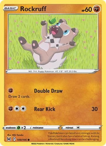 קלף בודד single פוקימון - rockruff - Lost Origin - 109/196
