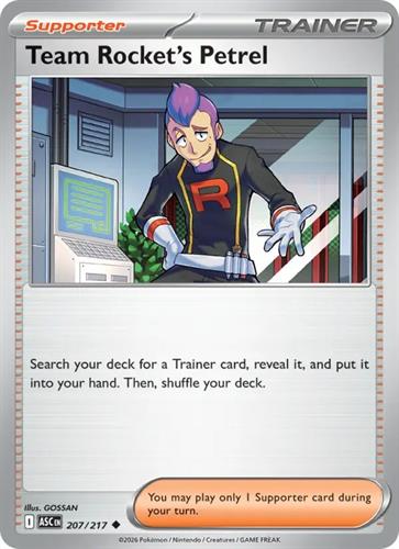 קלף בודד single פוקימון - team rocket's petrel - Ascended Heroes - 207/217