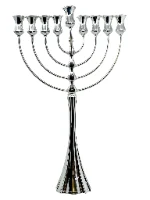 חנוכיה מכסף טהור דגם כליל 49 סמ - L