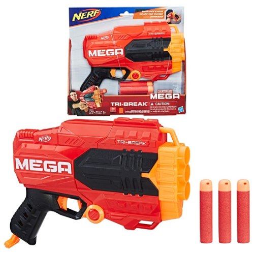 רובה חיצים נרף מגה טרי ברייק מסדרת NERF N-strike Mega Tri-Break