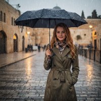 מטריה מתהפכת שחורה
