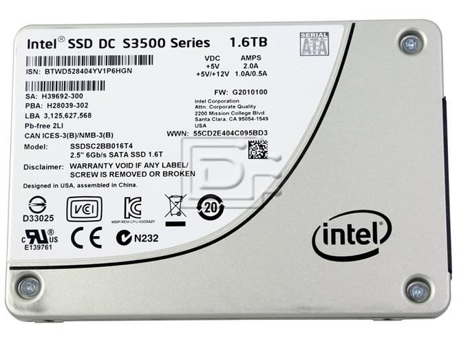 דיסק מחודש לשרת Intel SSDSC2BB016T401 1.6TB SATA Solid State Drive