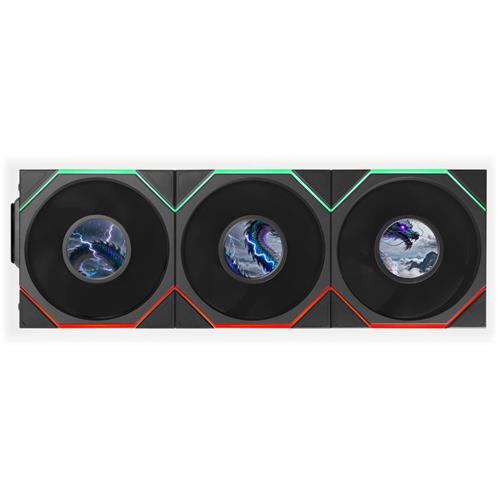 Lian-Li 120mm UNI FAN TL LCD FLEX Reverse Blade 3-Pack שחור