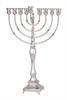 חלק - חנוכיה מכסף טהור דגם מוצארט ריקוע/חלק