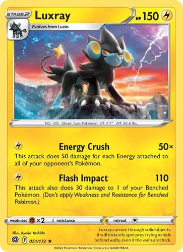 קלף בודד single פוקימון - luxray - Brilliant Stars - 051/172