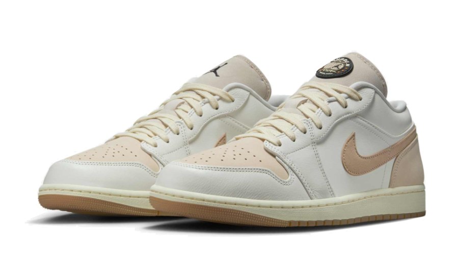 נעלי אייר ג'ורדן Air Jordan 1 Low  לבן בז'