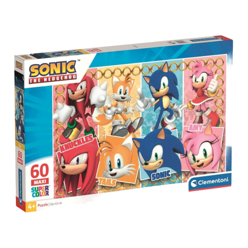קלמנטוני - פאזל 60 חלקים מקסי סוניק - Clementoni Maxi Puzzle  SONIC