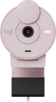 מצלמת רשת עם מיקרופון צבע ורוד Logitech Brio 300 Full HD 1080p – מבט קדמי על מצלמה ורודה