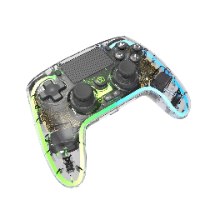 שלט אלחוטי שקוף ל-PS4 ולמחשב עם תאורת LED