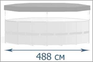 כיסוי לבריכה ביתית עגולה (בקוטר 488) 28040 מבית INTEX