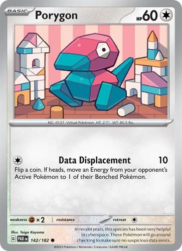 קלף בודד single פוקימון - porygon - Paradox Rift - 142/182