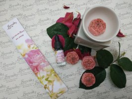 מארז 3 פרחי שעווה ורד La vie en rose