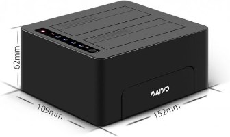 תחנת עגינה Maiwo 3.5'' / 2.5'' Dual Bay SATA HDD & SSD USB 3.0 K3082