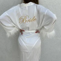 חלוק לכלה מסאטן bride