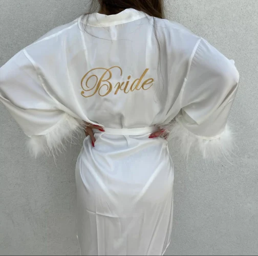 חלוק לכלה מסאטן bride