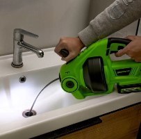 ספירלה נטענת לביוב (גוף בלבד) - GREENWORKS 99632 24V