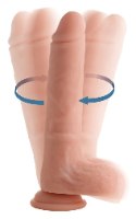 דילדו סיליקון שלט רחוק מסתובב ורטט עם אשכים
