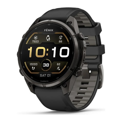 שעון חכם גרמין פניקס 9 Garmin Fenix 9 Pro 47mm Carbon Gray DLC Titanium – Black/Pebble Gray Silicone