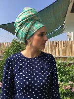 עגיל דקל עם נטיף אוונטורין